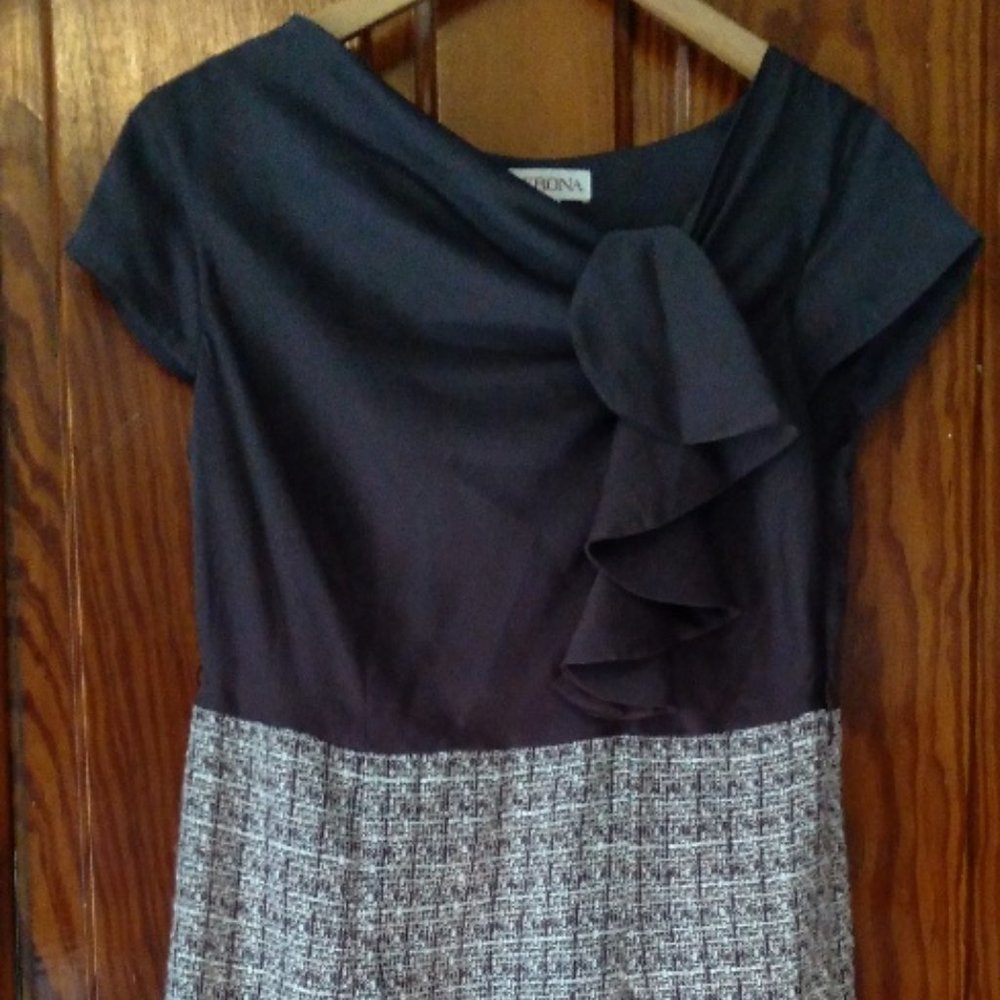 Brown Tweed Dress Woman